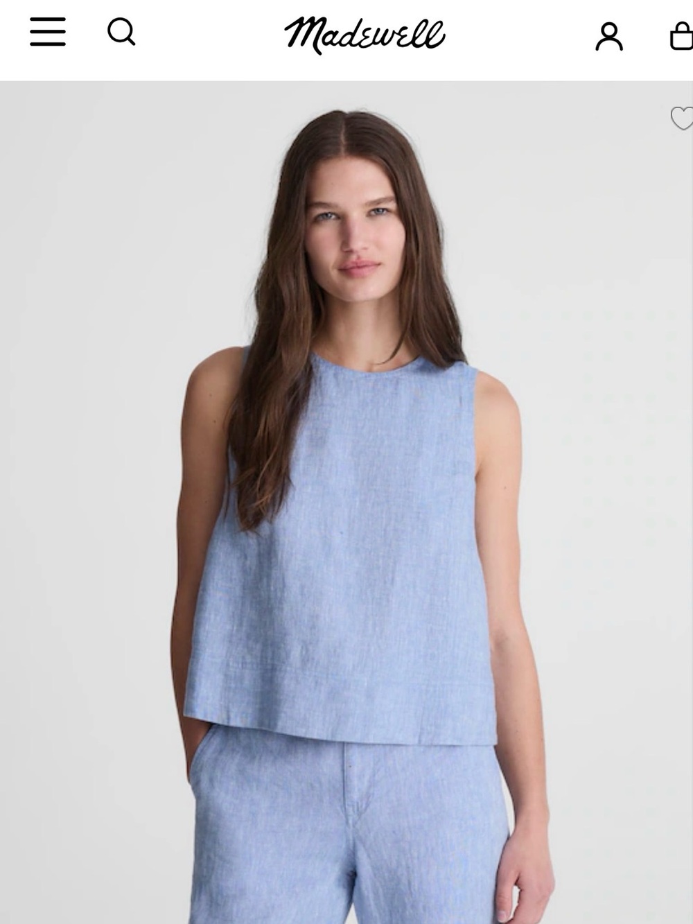 Madewell Shell Top in 100% Linen